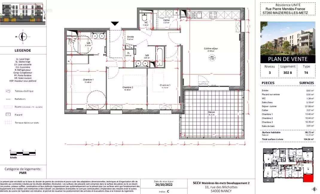 Appartement à MAIZIERES-LES-METZ