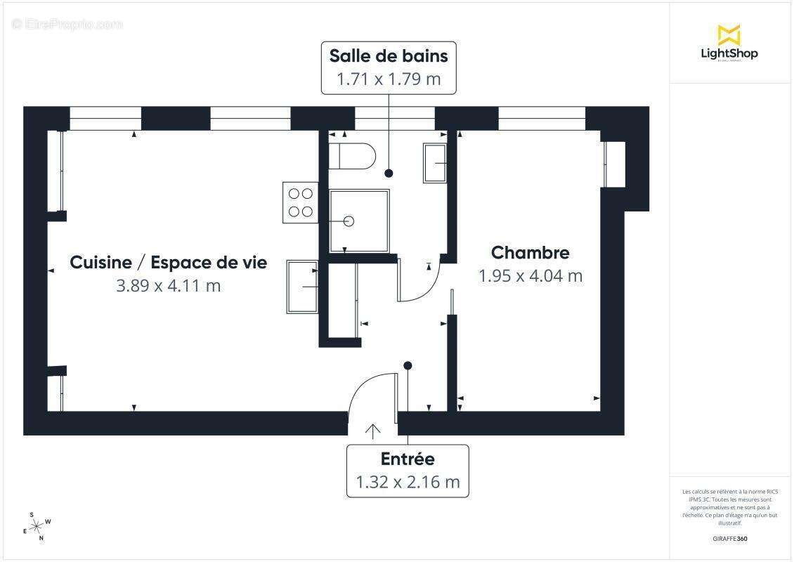 Appartement 2 pièces lumineux et calme de 32 m2 - Saint-Sébastien-Froissart - Rue Froissart, Paris 3ème - photo 4
