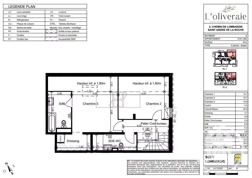 Appartement à SAINT-ANDRE-DE-LA-ROCHE
