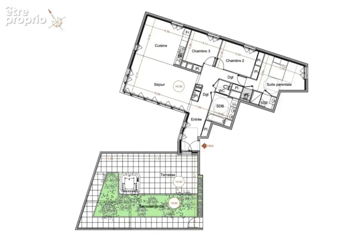 Nantes est 44300 - nantes erdre - penthouse d’exception - terrasse - jardin - vue degagee - sans vis a vis - cave - dpe b 2024 - - photo 16