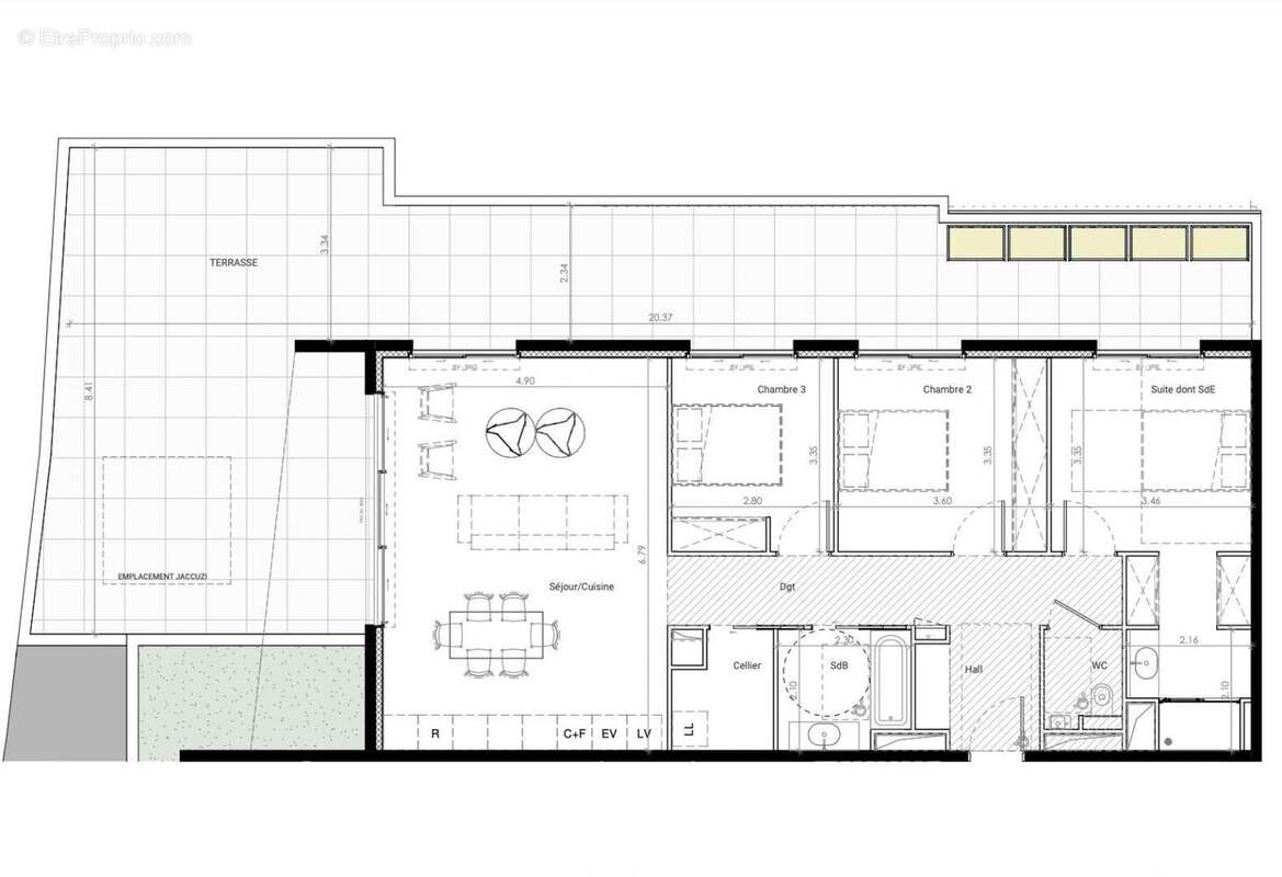 Appartement 96 m² à Baillargues  - photo 3