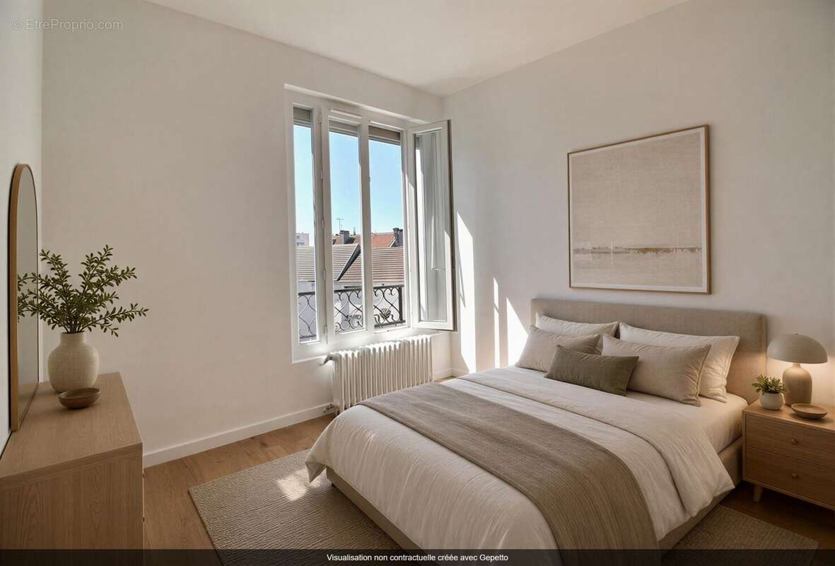scandinave-bedroom-gepetto - Appartement à LES LILAS