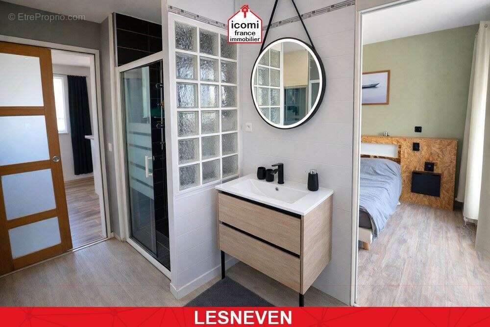 Finistere - lesneven (29260) - a vendre - maison t5 avec extension recente - 700m² de terrain - piscine - garage - dpe b - non m - photo 7