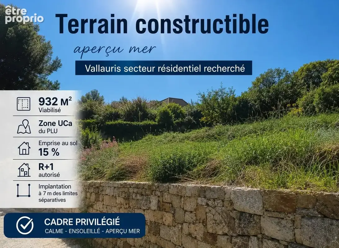 Terrain à VALLAURIS