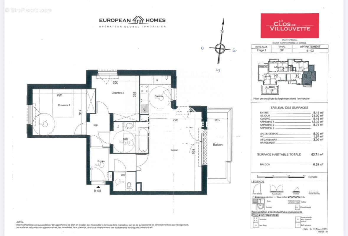 Appartement à SAINT-GERMAIN-LES-CORBEIL