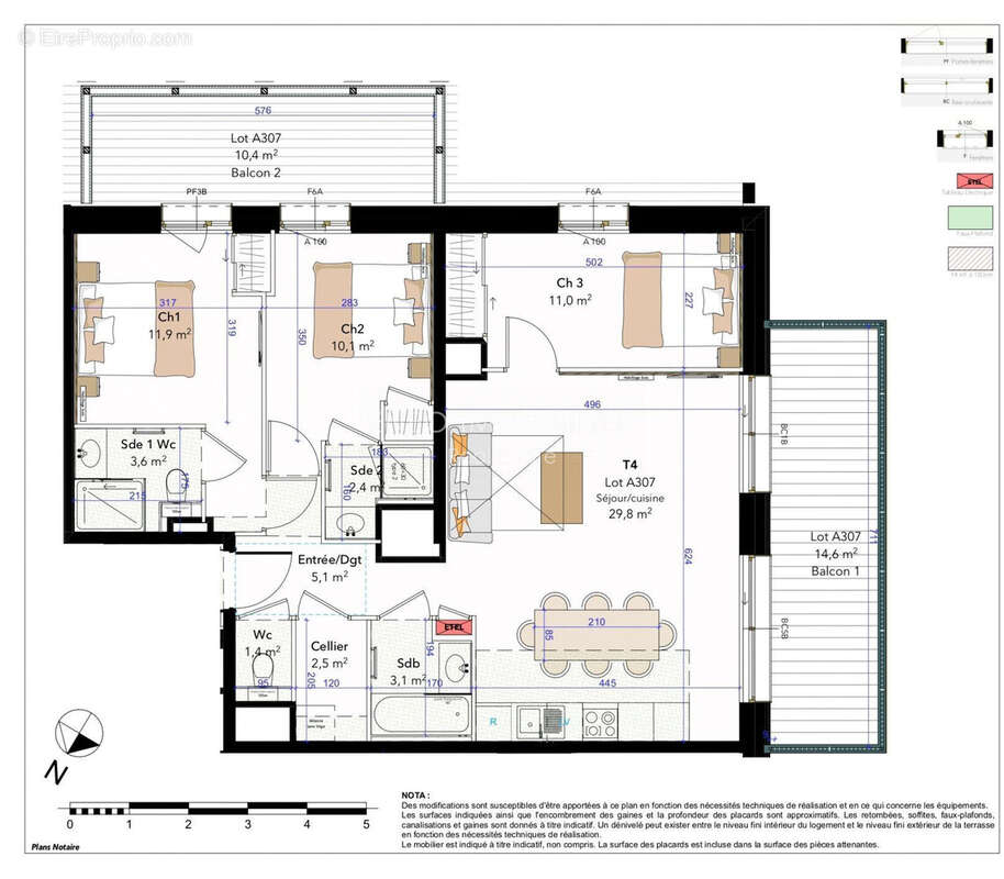 Appartement 80 m² à Macot-La-Plagne  - photo 2