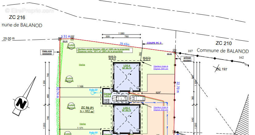 Investissement idéal : terrain de 952 m² avec projet de deux maisons jumelées - photo 3