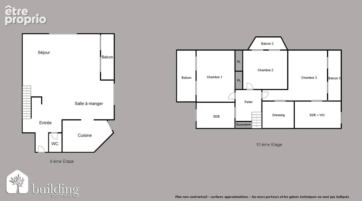 Pompidou Levallois-Perret - Appartement 5 pièces 111,48 m² avec 13,27 m² de balcons - photo 2