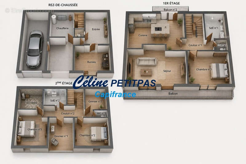 Maison à vendre néo-bretonne – Iffendic – 7 pièces – 168 m² habitables – 935 m² de terrain - photo 2