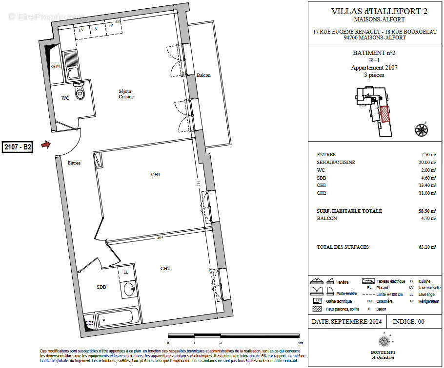 Appartement à MAISONS-ALFORT