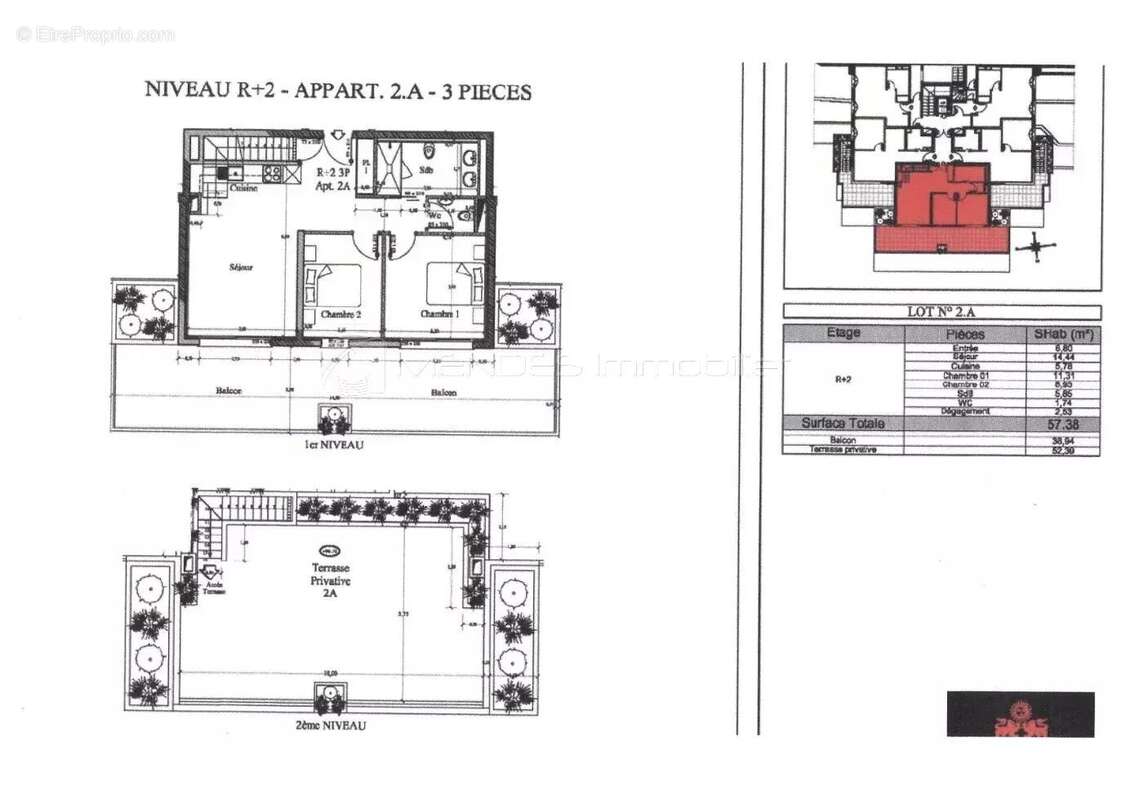 3 pieces avec roof top panoramique mer golf bleu roquebrune cap martin - photo 18