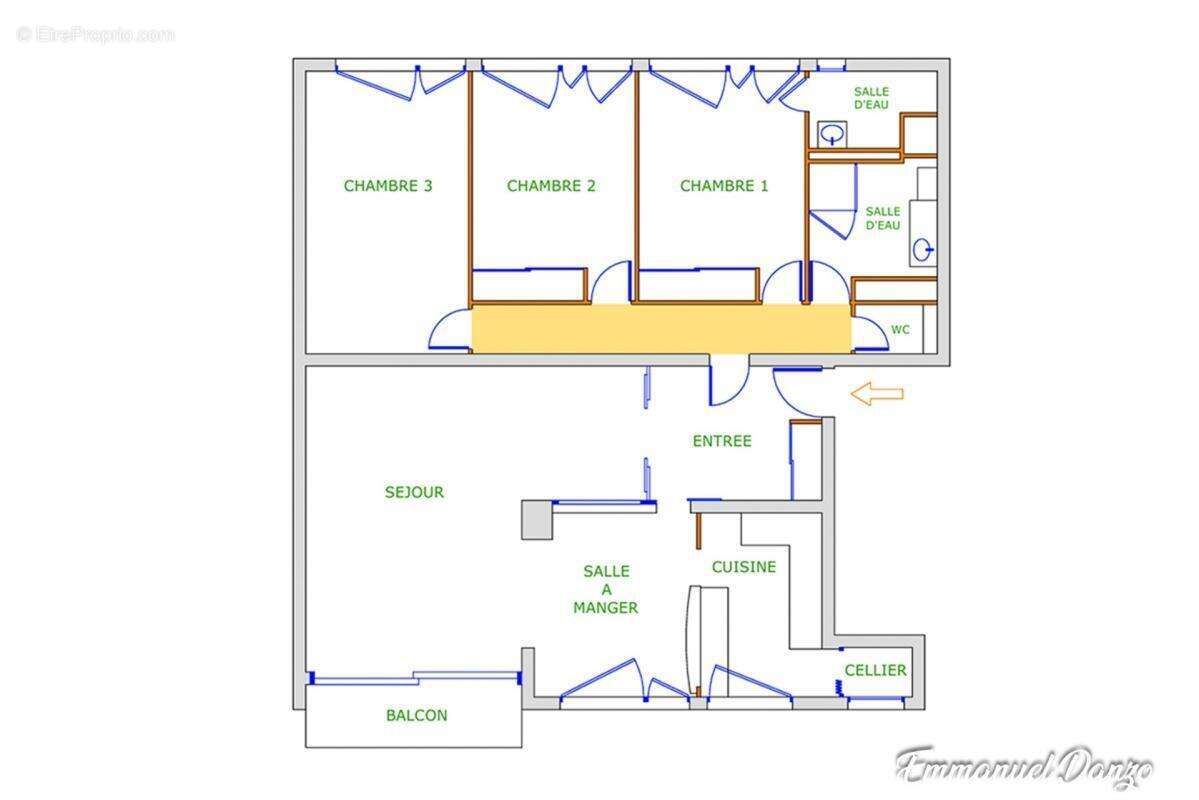 Nancy – Appartement traversant 110 m² – 3 chambres – Dernier étage avec ascenseur - photo 18