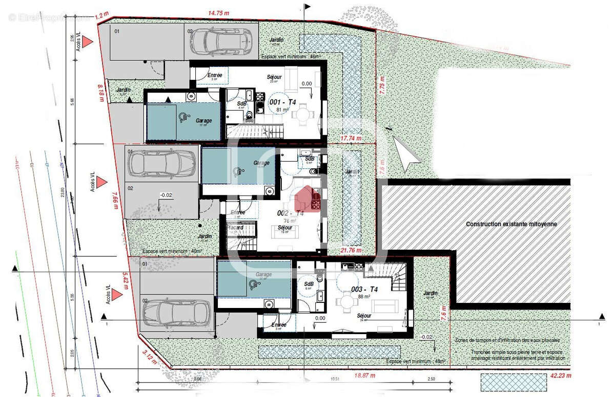 Exclusivite maison contemporaine secteur cormontreuil 4 pièce(s) 76 m2 avec garage - photo 3