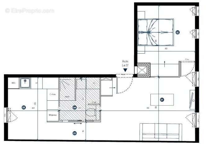 Appartement à PARIS-19E