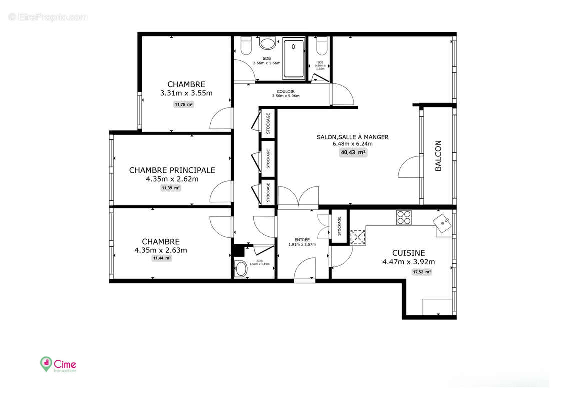 Appartement à LYON-7E