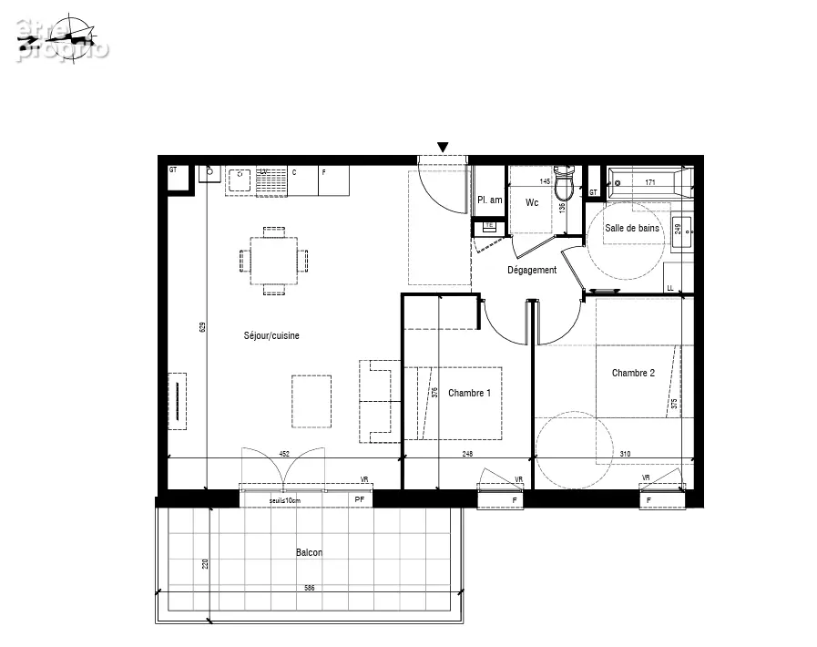 Appartement toussieu 2 chambres - photo 3