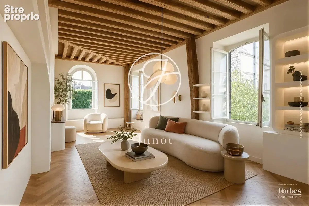 Paris 3e - CARREAU DU TEMPLE / BÉRANGER - Appartement à vendre - 3 pièces - 74,83m² Carrez - 2 chambres - Belle hauteur sous pla - photo 2