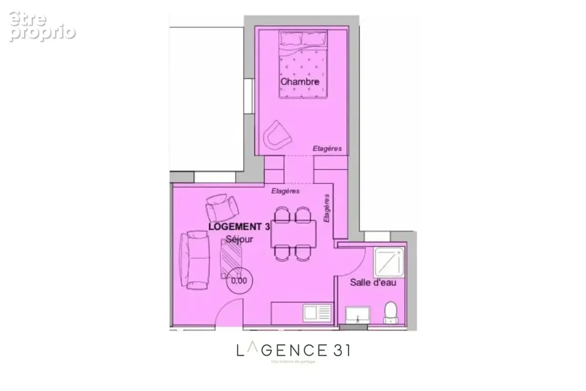TOULOUSE - Quartier les Chalets - 2 Pièces 37,36 m2 - Cour privative - photo 11