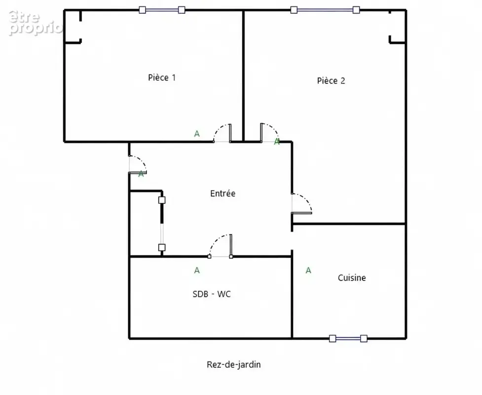 T2 bis 45,67 m² traversant / Garage box / Rez-de-jardin - photo 14