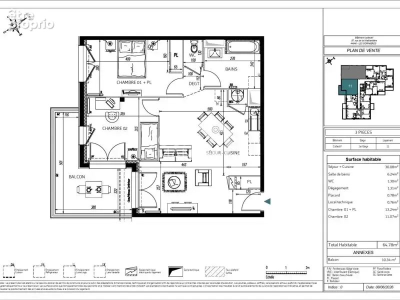 Appartement 44840 - photo 3