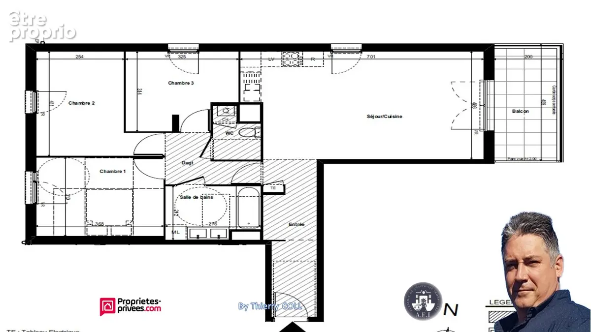 Appartement t4 rillieux la pape de  81.05 m2  - 3 chambres - photo 7