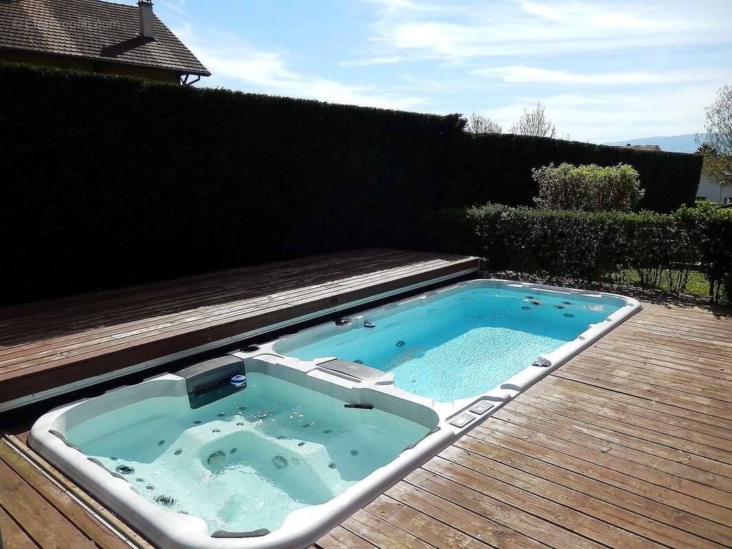 Espace détente avec Spa de nage - Maison à FILLINGES