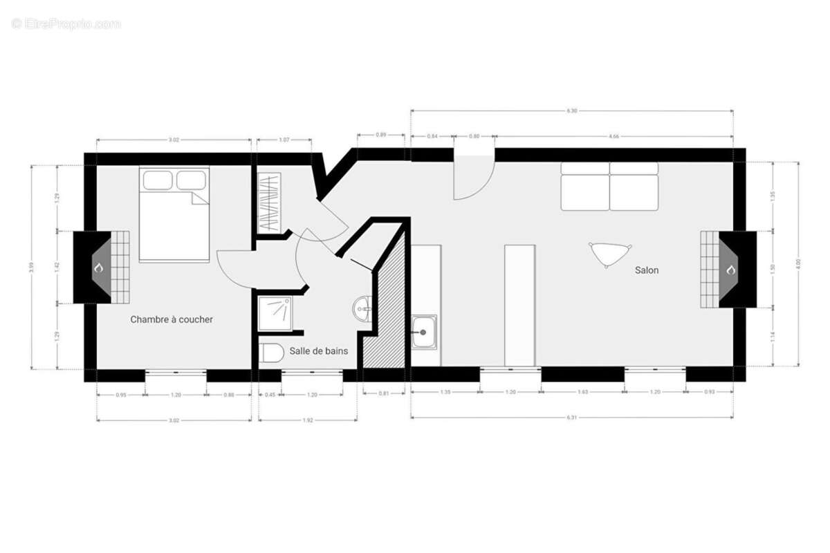 Appartement à PARIS-20E