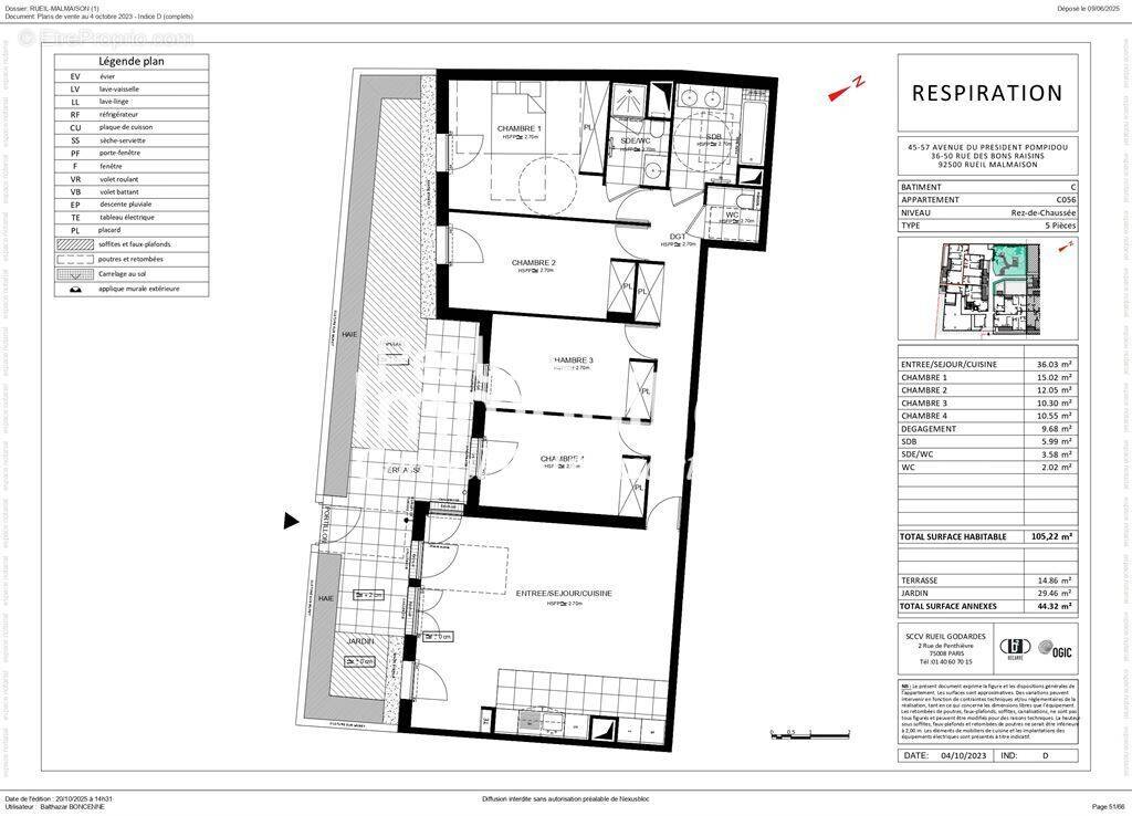 Appartement à RUEIL-MALMAISON