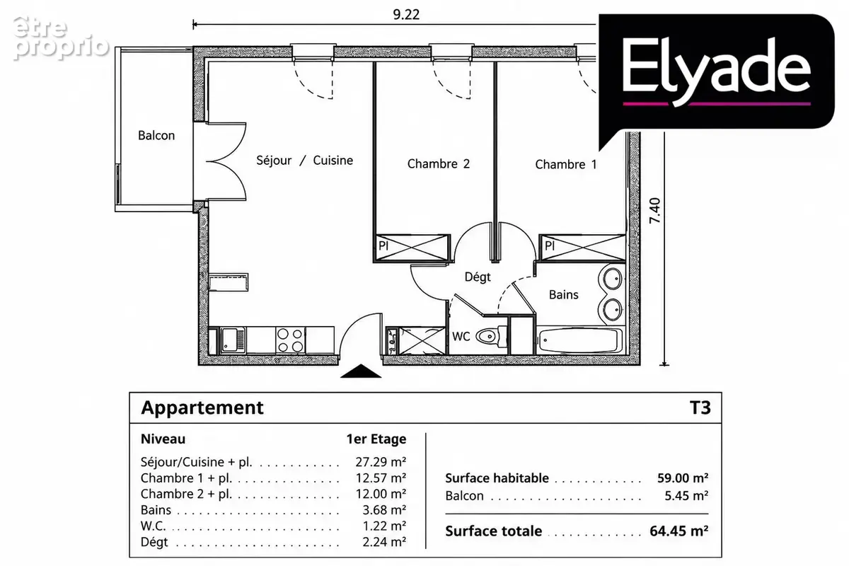 Appartement 3 pièces 59 m² à vendre à Toulouse (31200) - photo 6