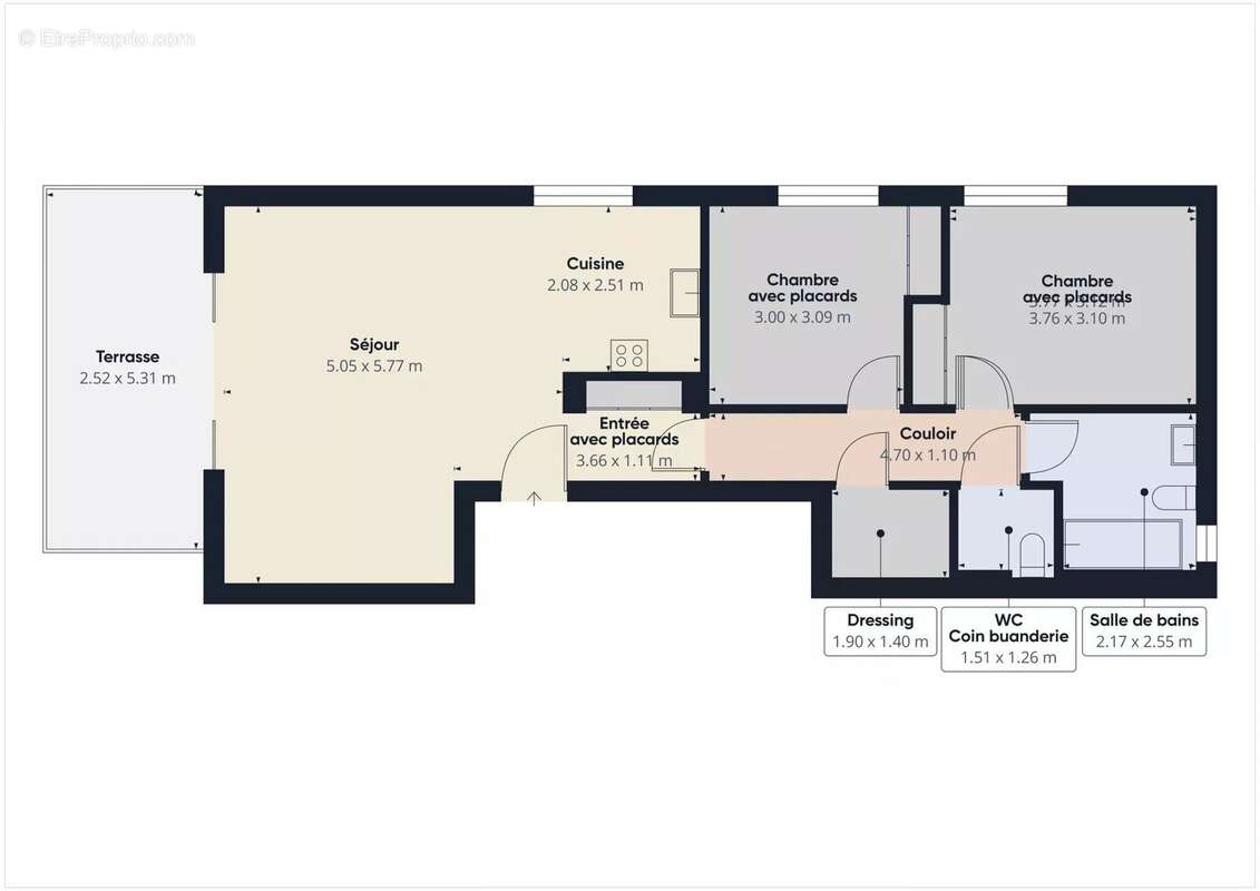 Appartement à SAINT-LAURENT-DU-VAR