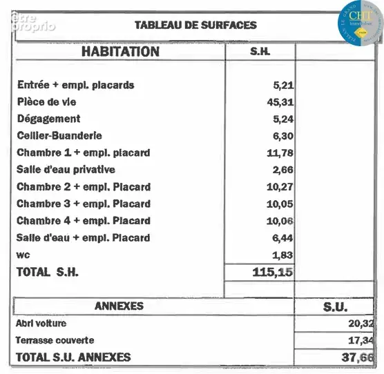 Maison de plain-pied en ossature bois (2017)   4 chambres à guer - bellevue (56380) avec cht immobilier - photo 36