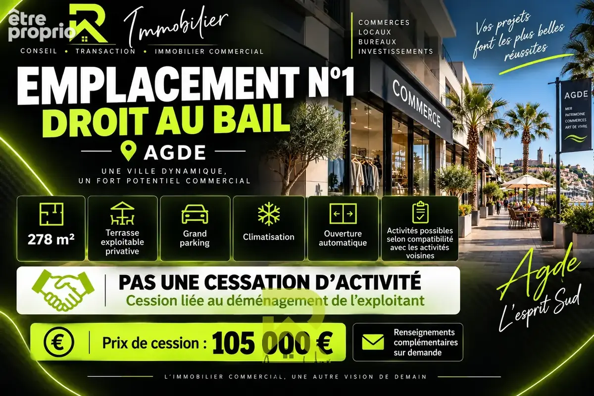 Agde   droit au bail   emplacement no1 - photo 2