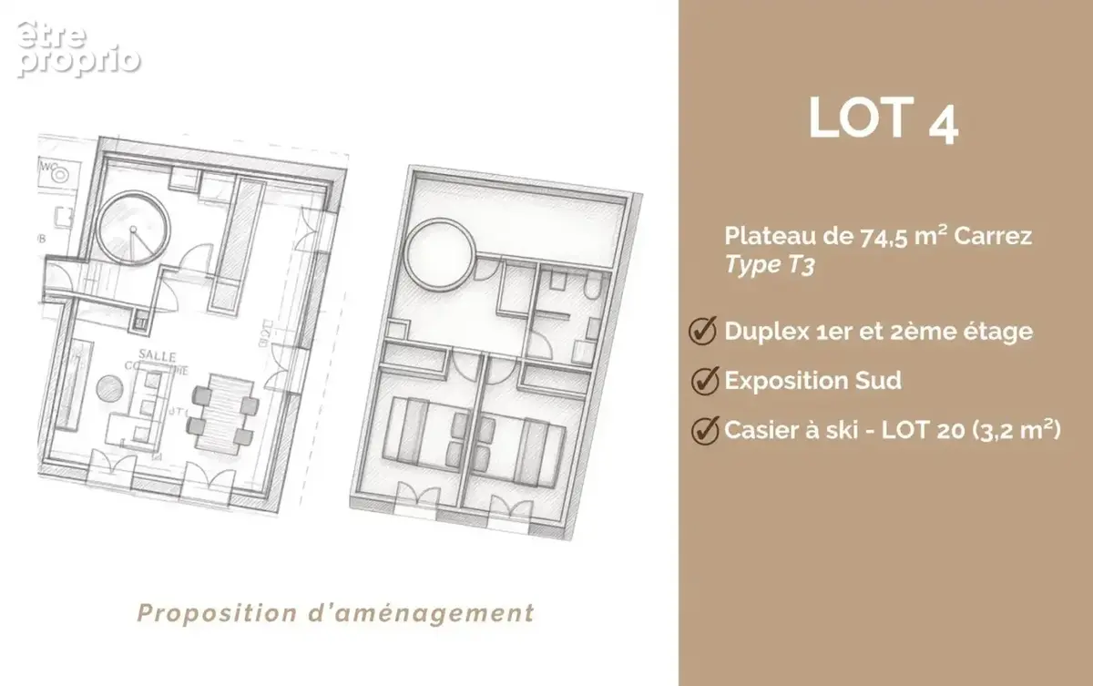 Pelvoux : Beau potentiel pour ce T3 duplex - photo 2
