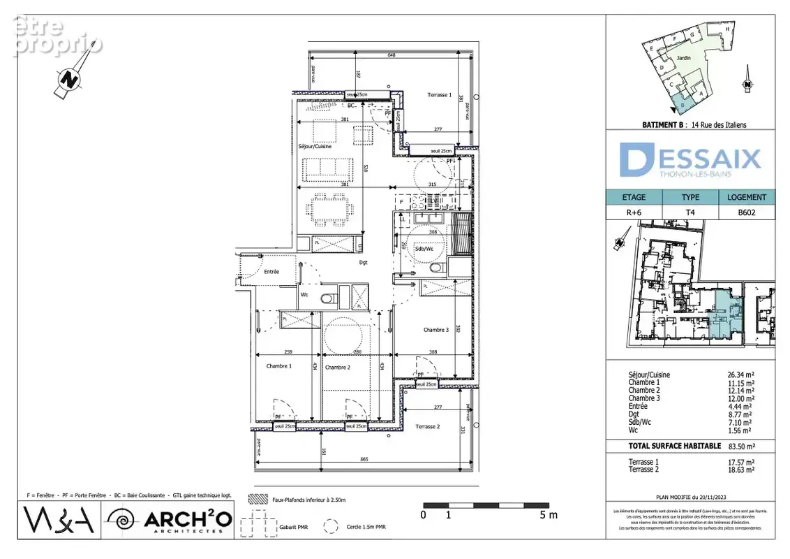 Thonon-les-bains, centre-ville, t4, 83,50m2 - photo 2