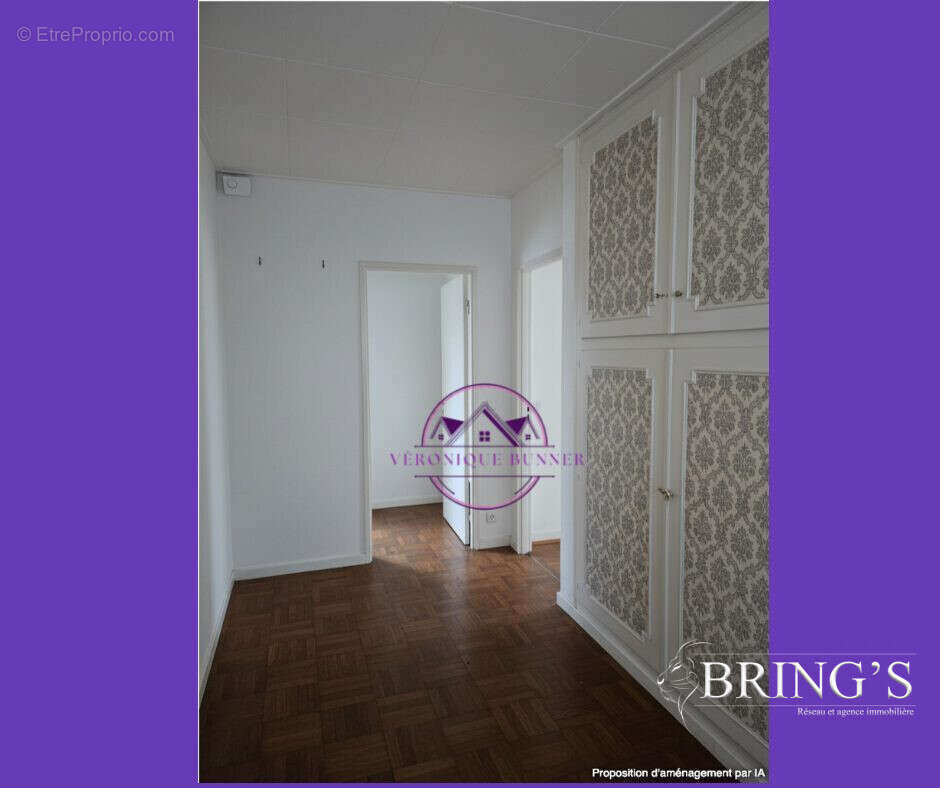 couloir désencombré avec IA - Appartement à RIEDISHEIM