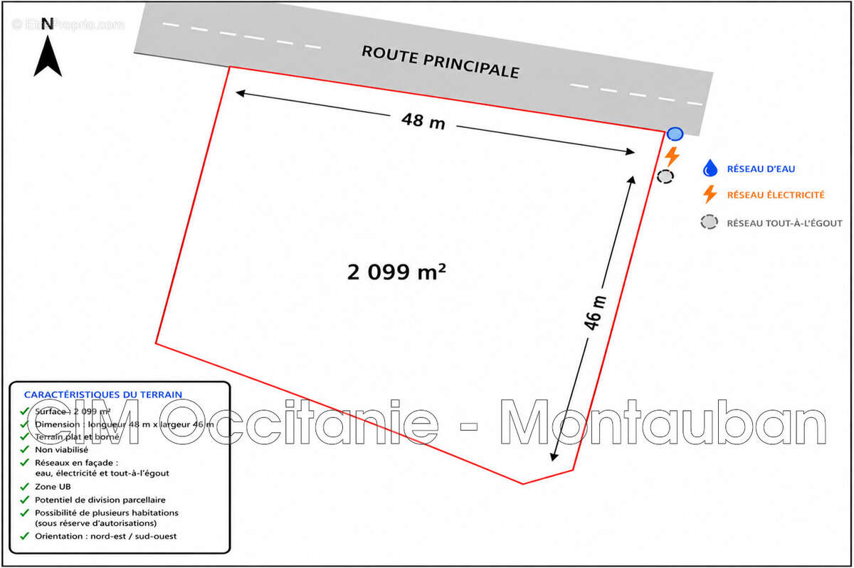 Terrain 2099 m² à Malause  - photo 3