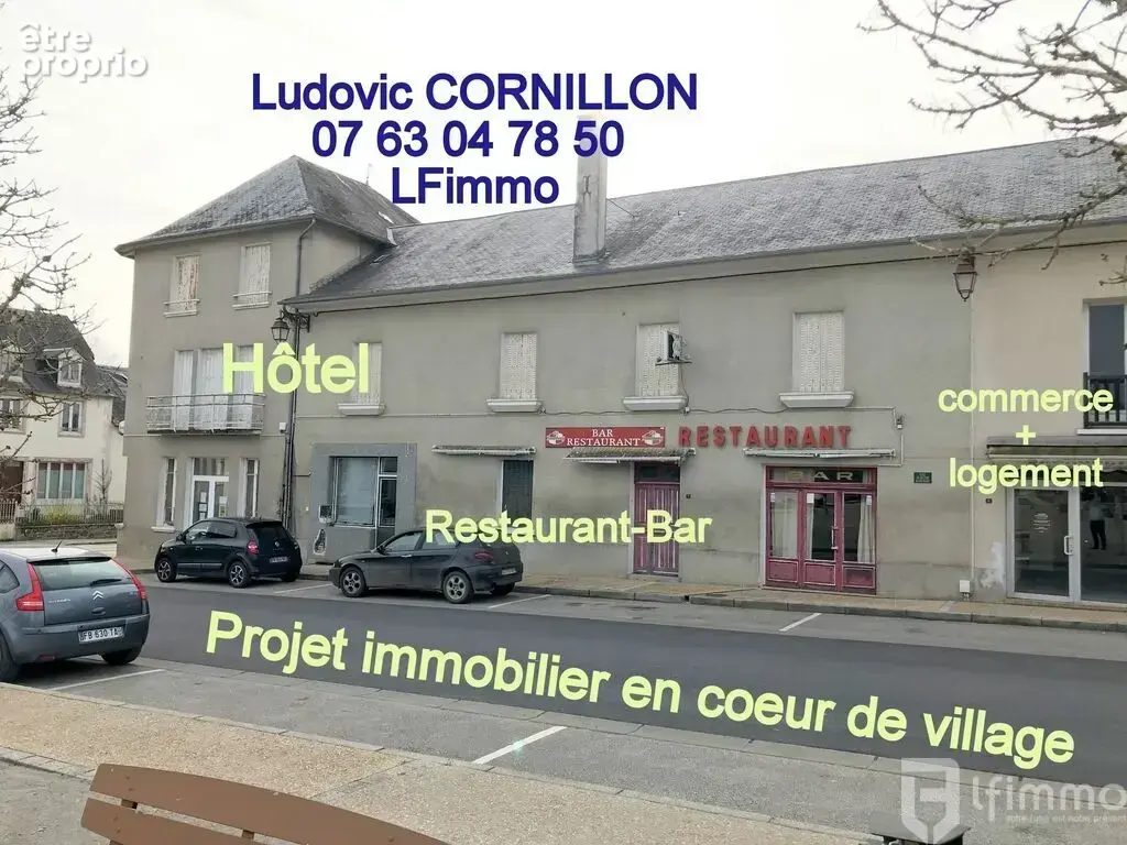 Immeuble à rénover: Hôtel-Restaurant, boucherie avec appartement - photo 2