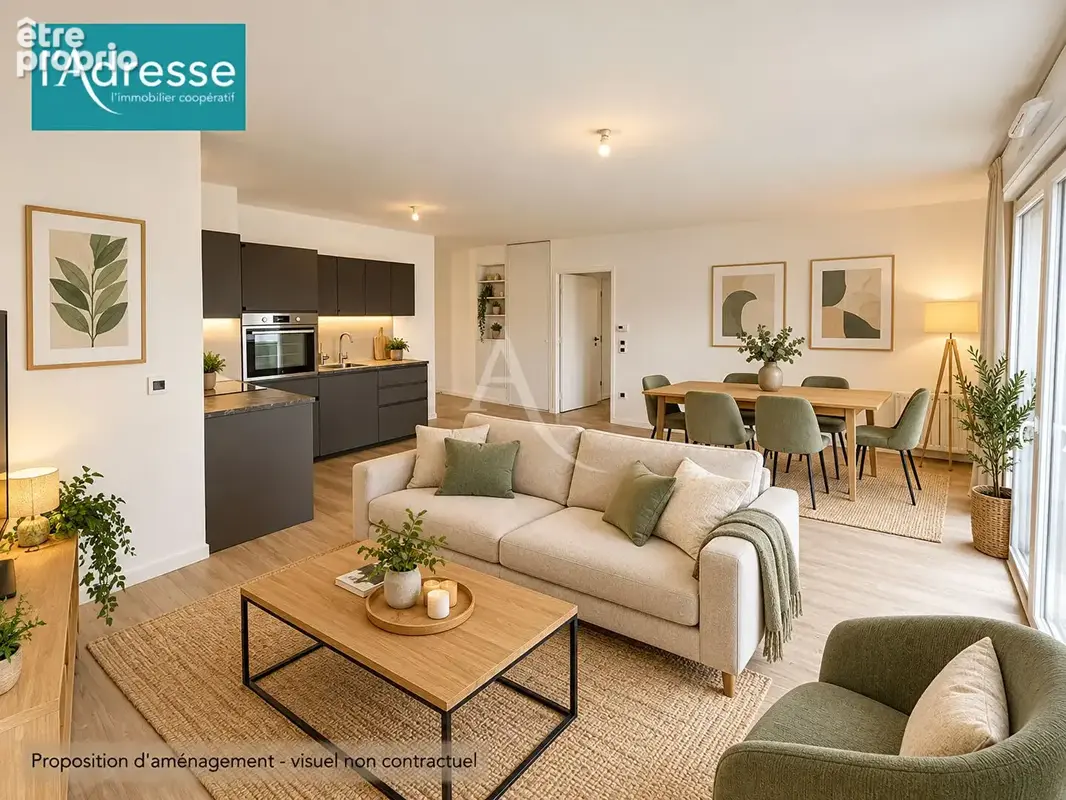 Appartement Hardricourt 4 pièce(s) 3 chambres 75 m² - photo 1