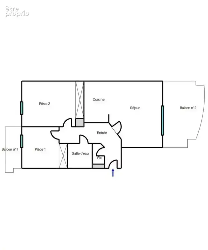 3 pièces de 53 m² avec garage, terrasse 10,68 m² et balcon - photo 3
