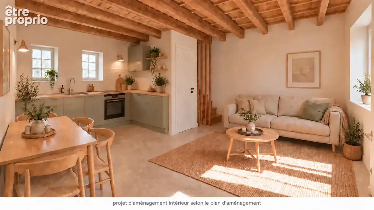 Maison de village en pierre, avec cour et stationnement. - photo 4