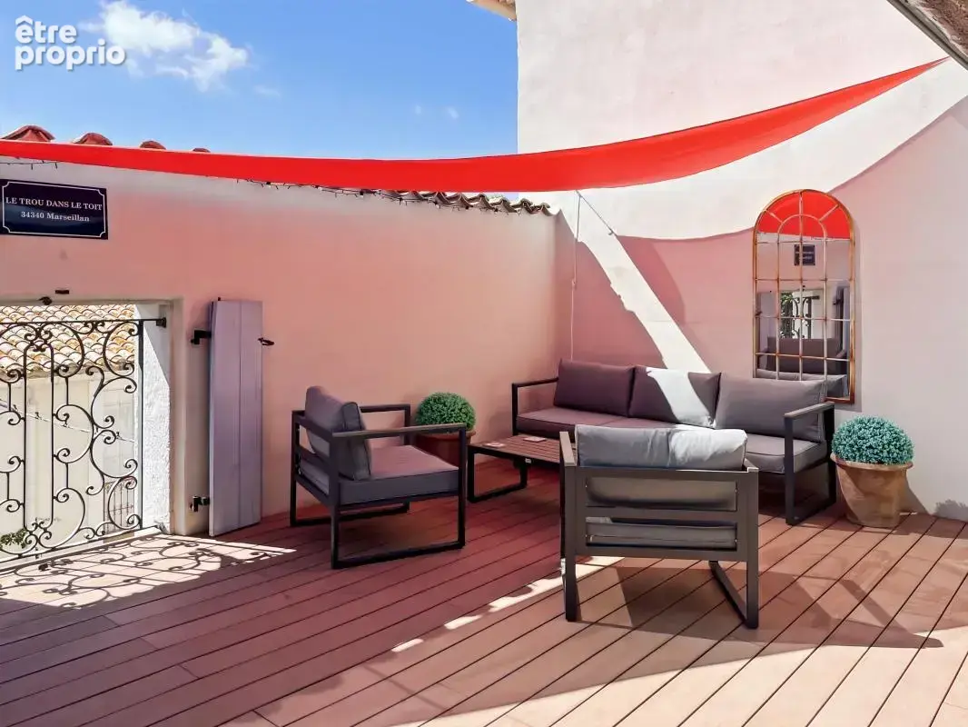 Vente authentique demeure au cœur de Marseillan avec terrasse et garage - photo 3