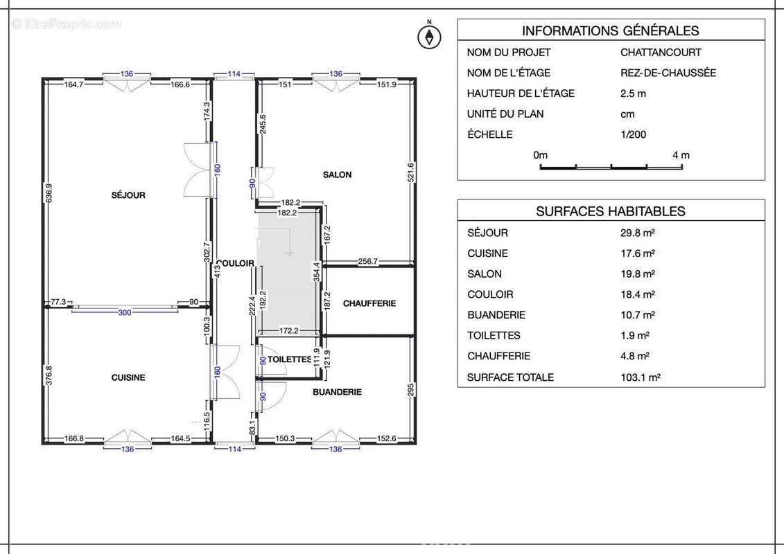 Projet d'aménagement du rez-de-chaussée - Maison à CHATTANCOURT