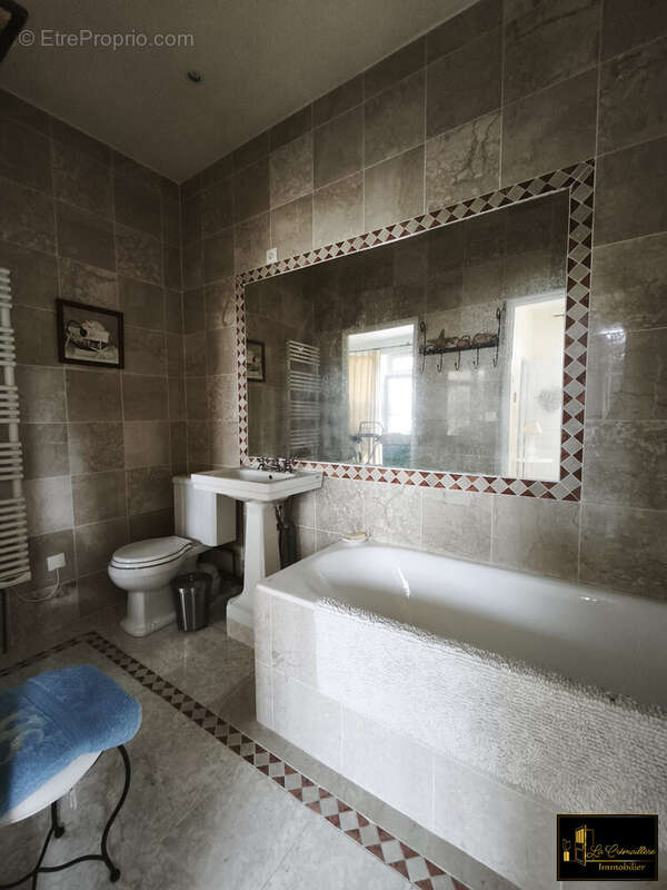 Salle de bains avec WC,  - Maison à LES GRANGES-LE-ROI