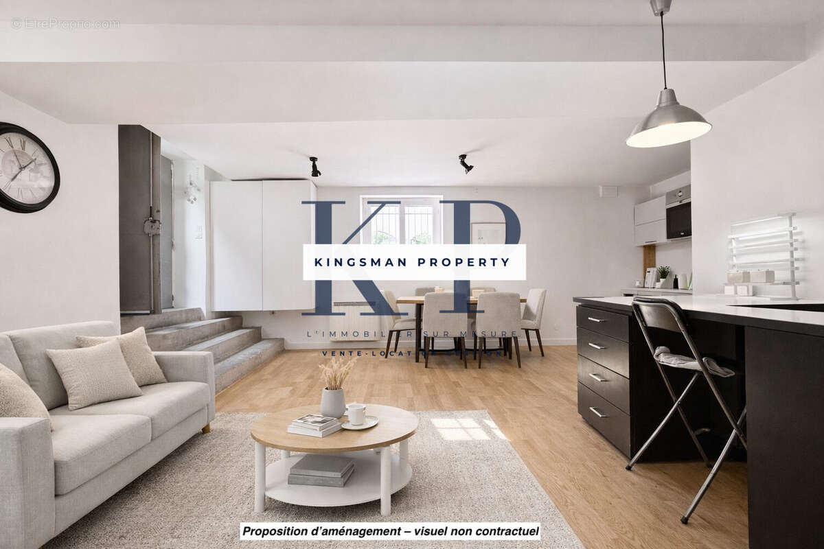 Proposition d'aménagement  visuel non contractuel - Appartement à PARIS-10E