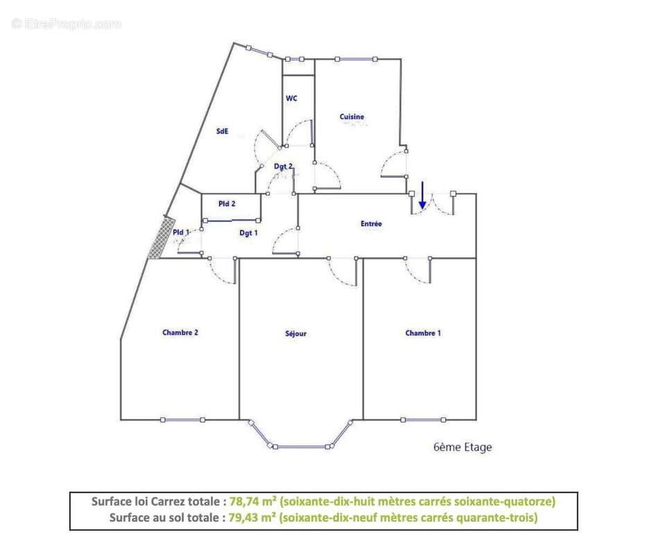 Appartement à PARIS-19E