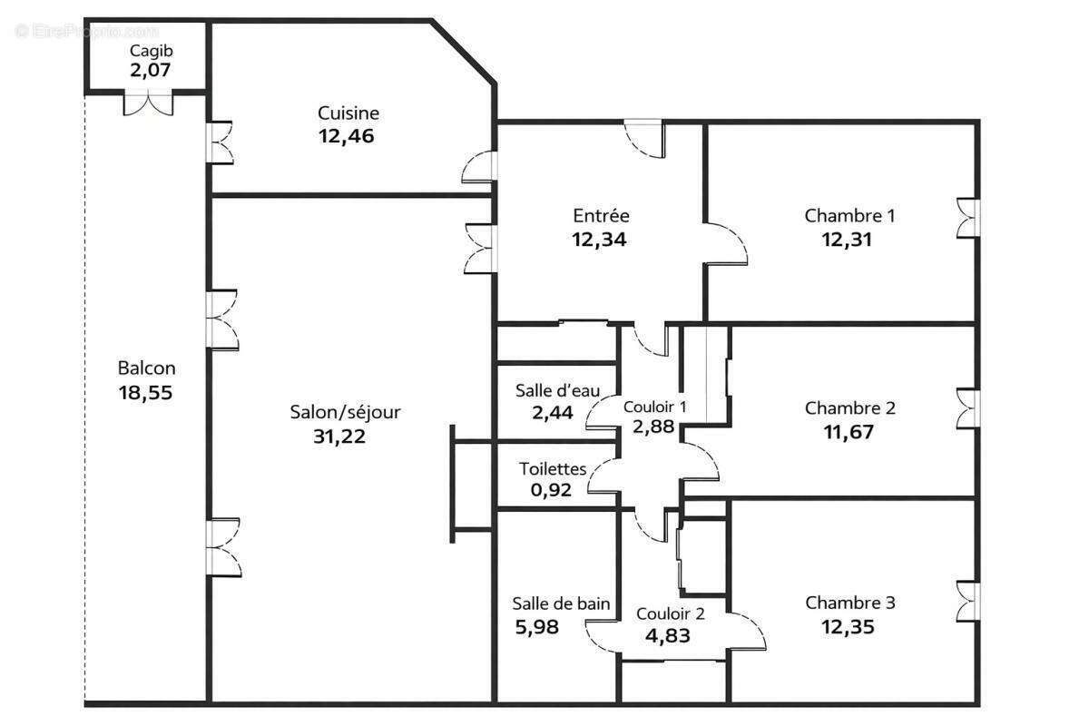 Appartement à CHARBONNIERES-LES-BAINS