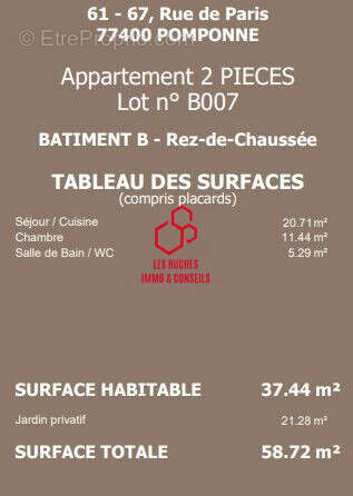 Appartement à POMPONNE