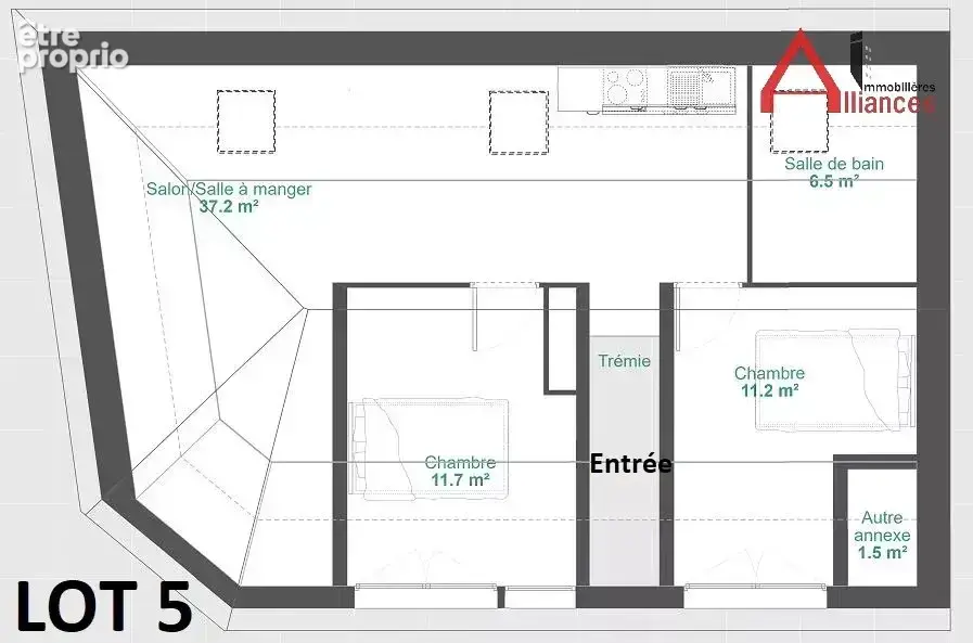 Appartement 3 pièces 57 m² à vendre à Cayeux-Sur-Mer (80410) - photo 5