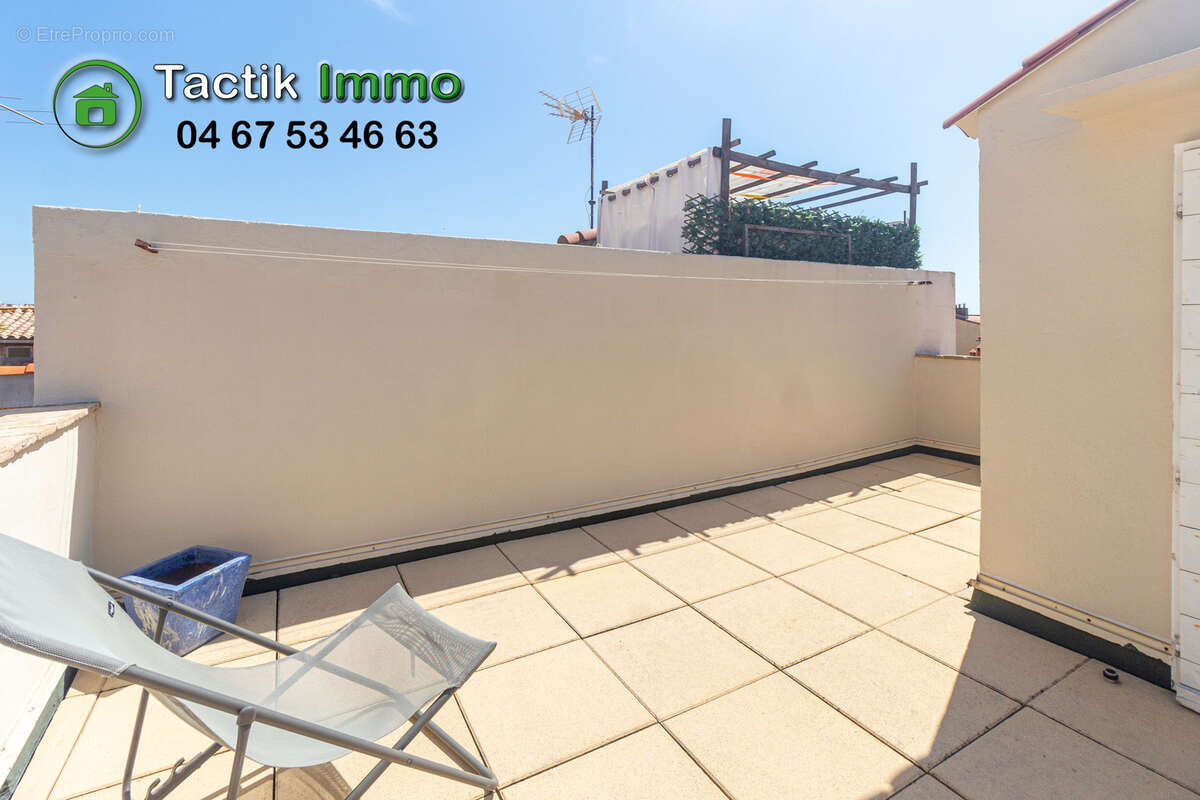 Sète, Quartier Haut, maison atypique, terrasse. - photo 17