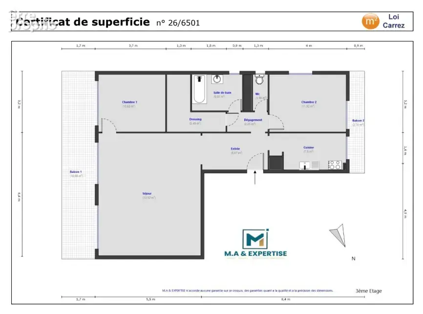 Nice - fabron napoleon iii - 3p 85m2 sud - photo 18